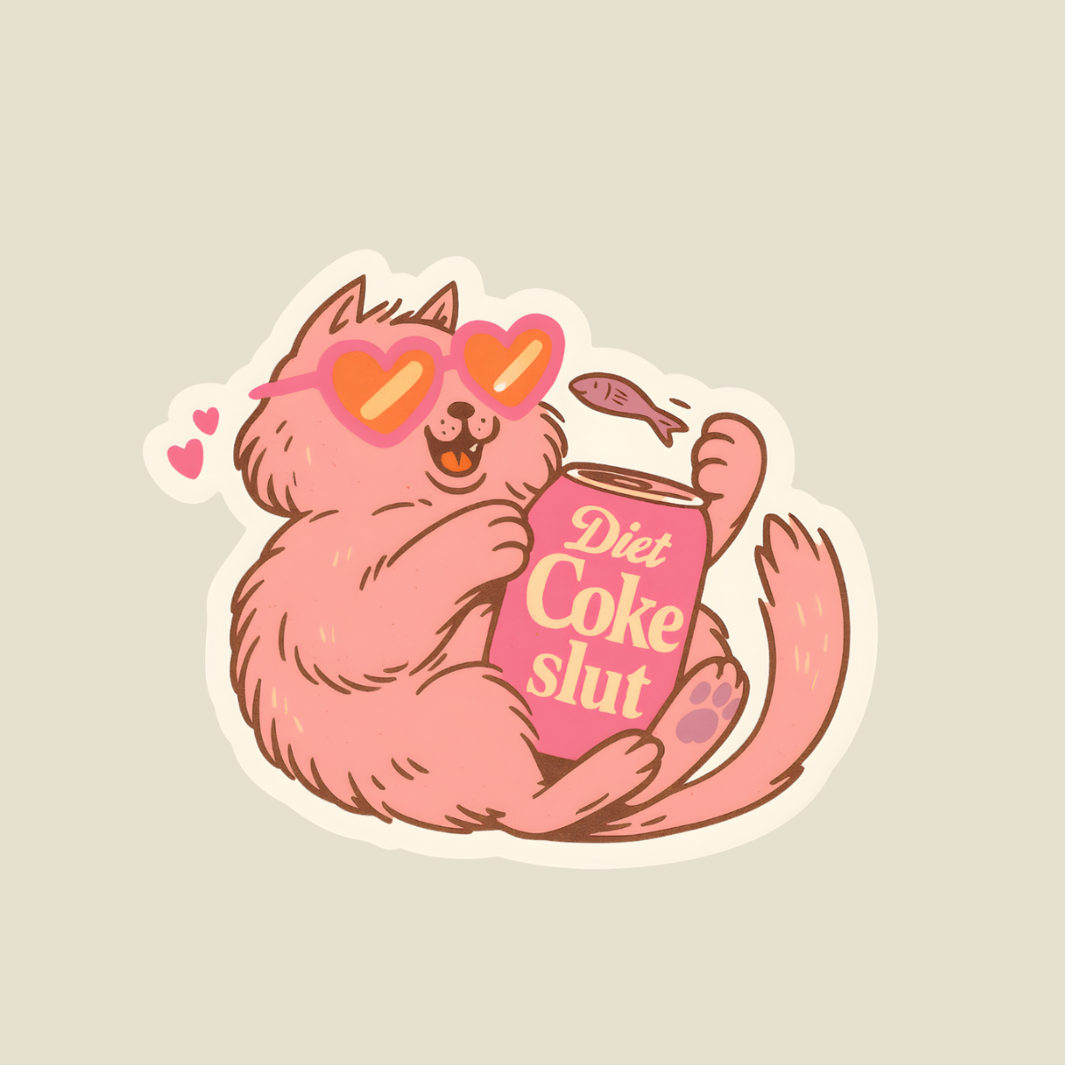Sticker- Diet Coke Slut Cat
