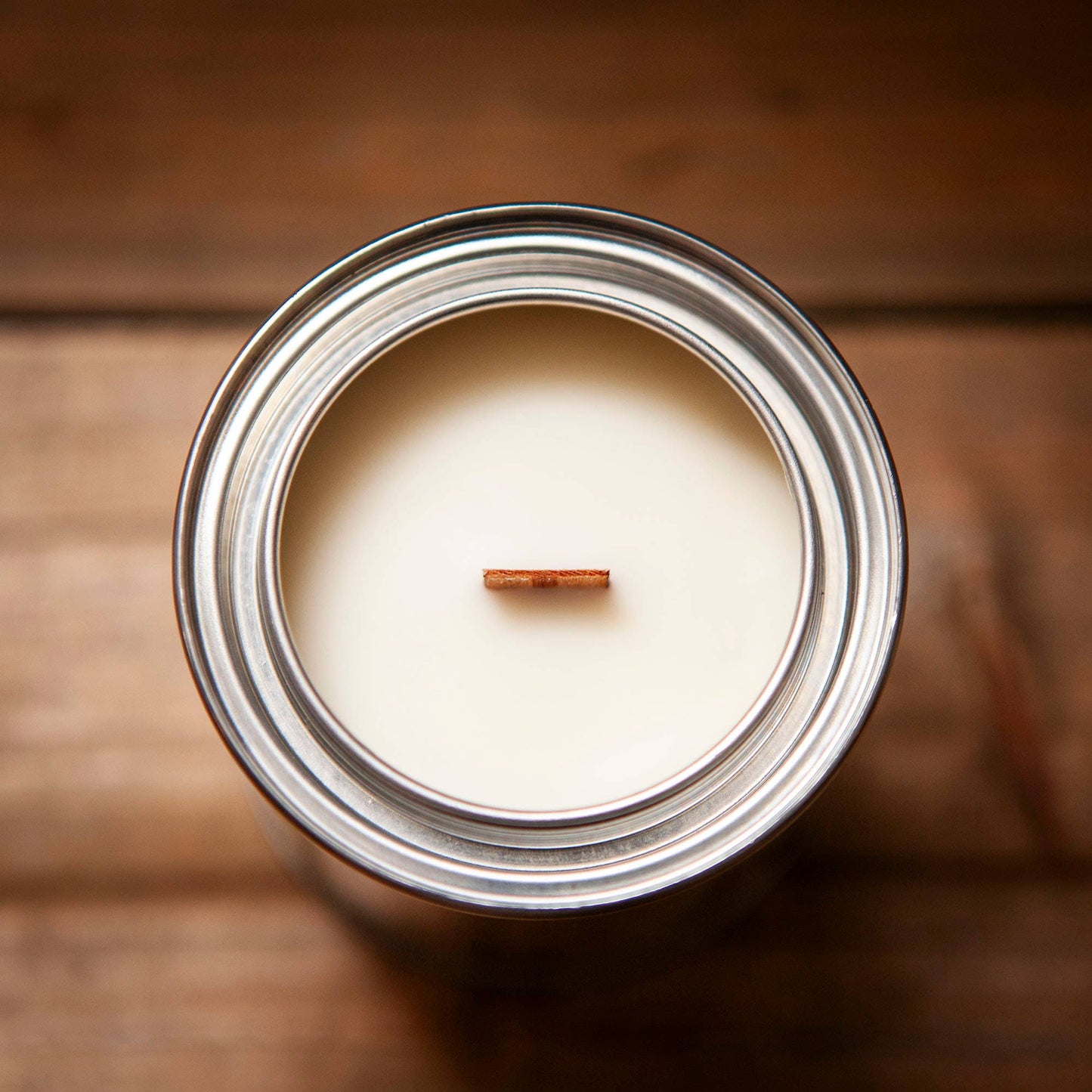 Candle - Soy with Wooden Wick - Leather & Bourbon