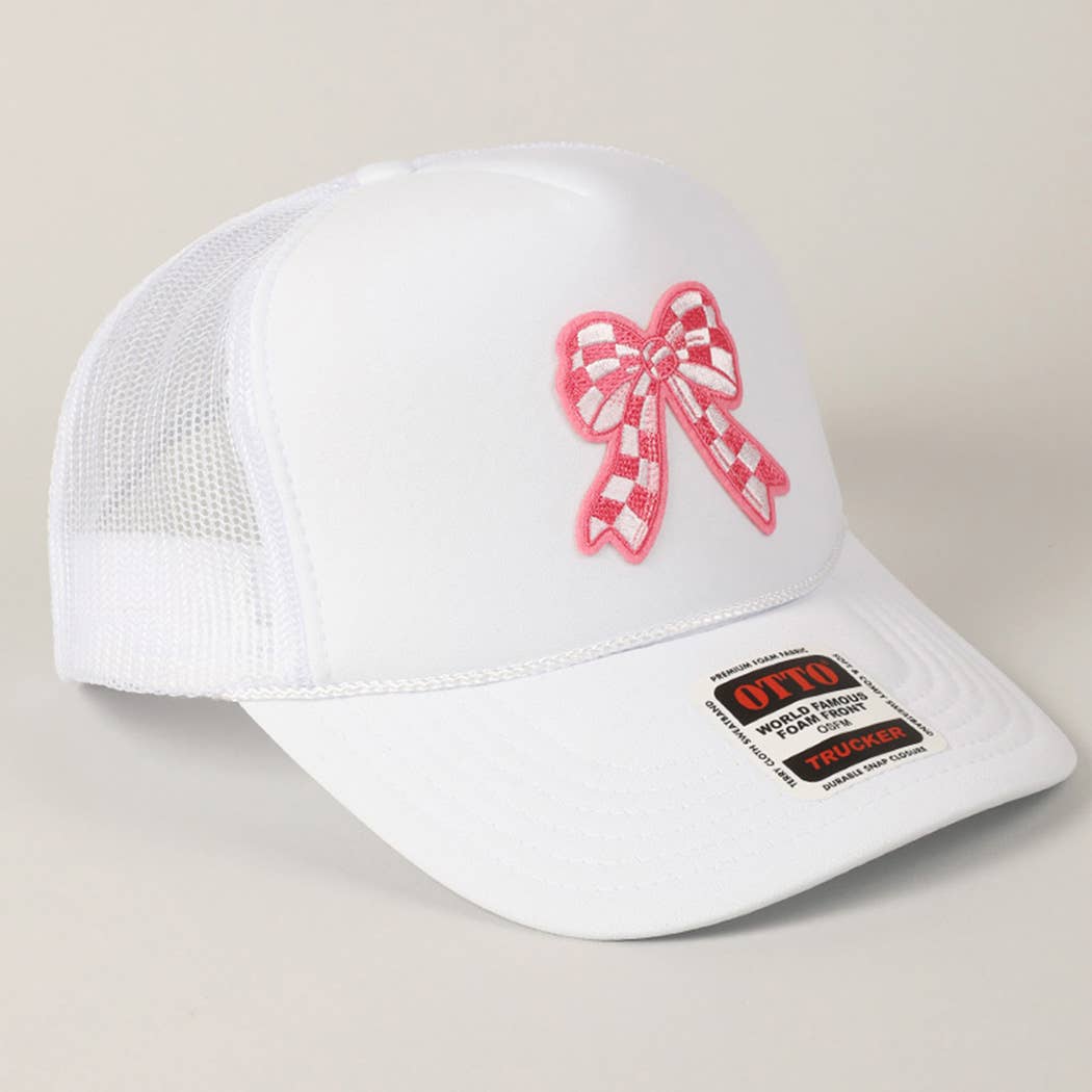 Cap - Checkered Ribbon Embroidery Patch