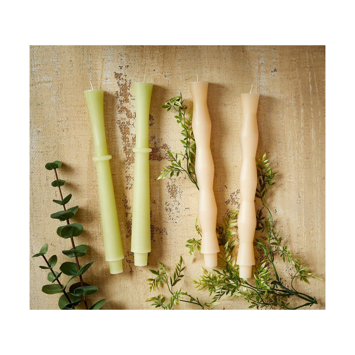 Tapered Candles - Column Sculpted Paraffin Wax