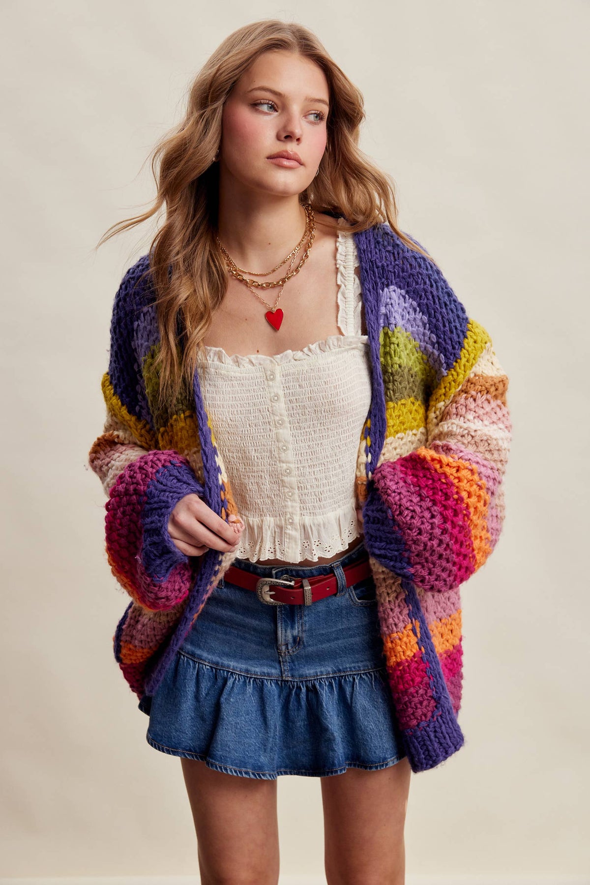 Sweater - Rainbow Hand-Crochet