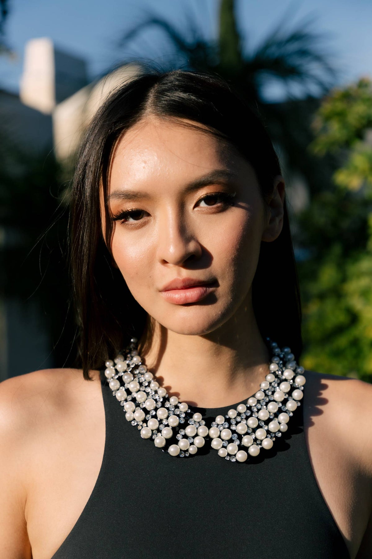 Necklace - Statement, Diana Collar, White