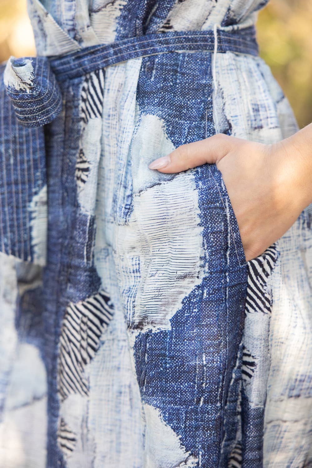 Dress- Snap Button Faux Wrap