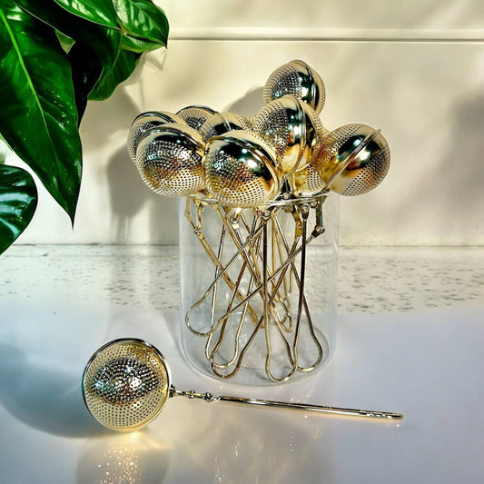 Tea Strainer- Gold Stainless Steel