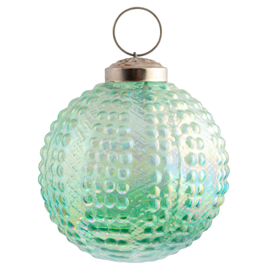 Urchin Ball Ornament 3" Iridescent Green