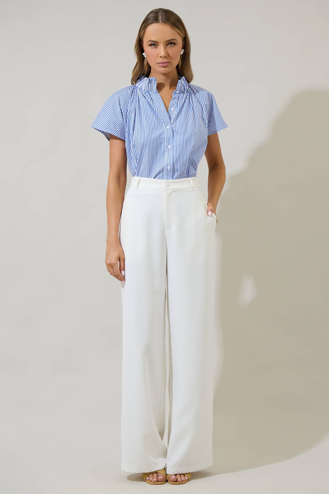 Top - Sherah Striped Patma Mock Neck