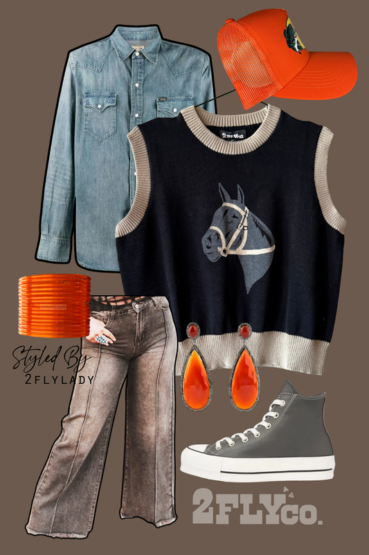 Sweater Vest- Retro Ranch