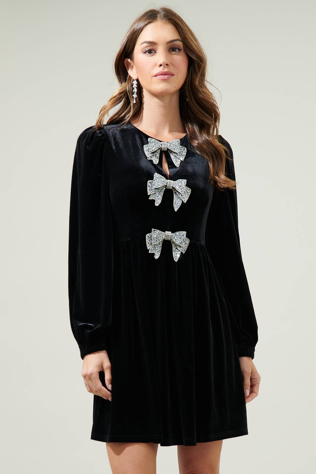 Dress- Glow Bow Velvet