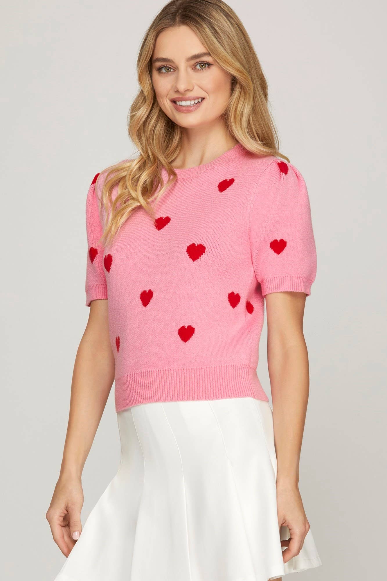 Sweater- Short Sleeve Heart