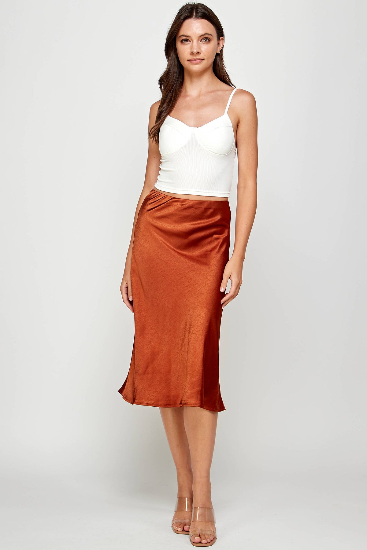 Skirt- Satin Copper