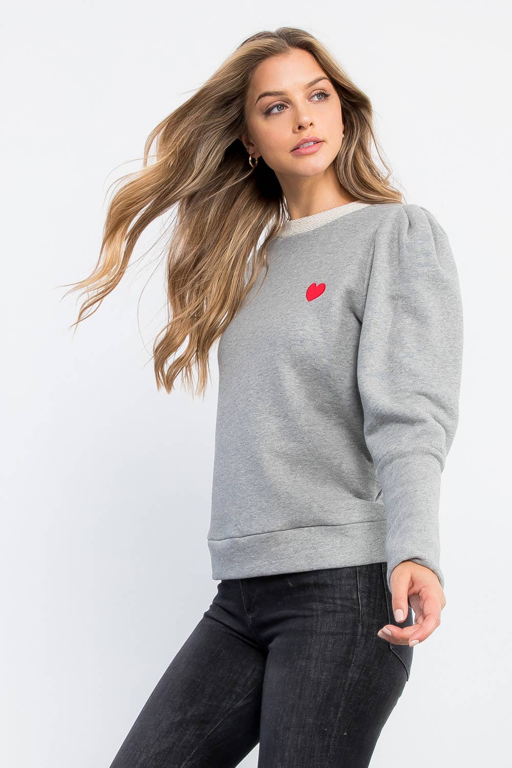 Sweater-Bishop Sleeve Knit