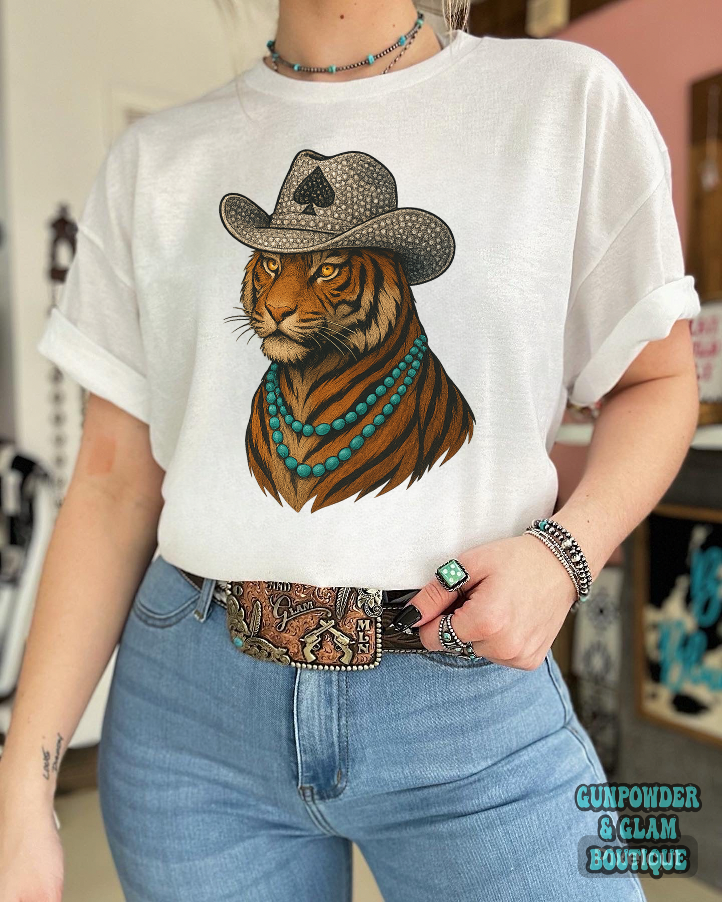 T-Shirt - Tiger Cowboy