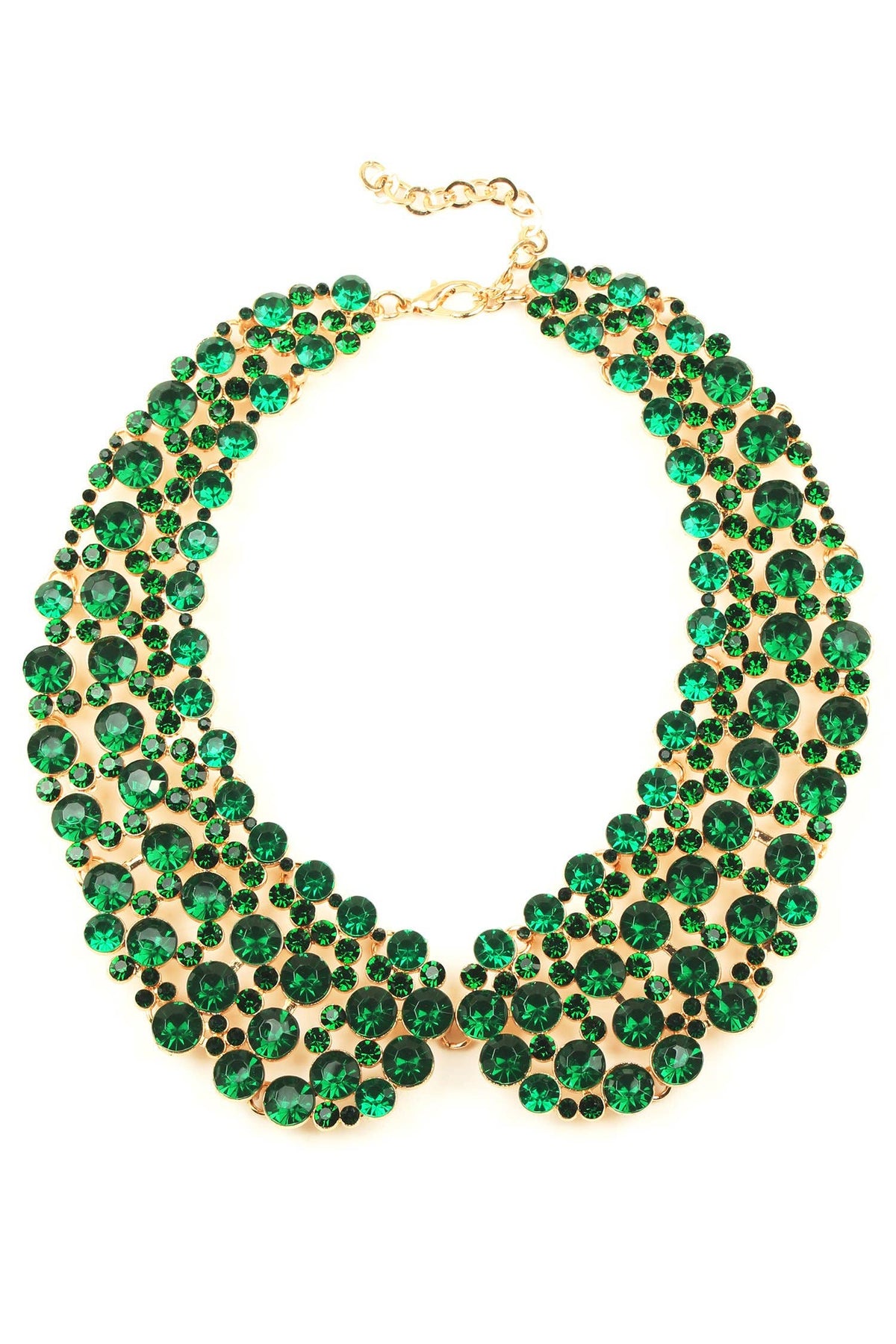 Necklace - Statement, Diana Collar Green