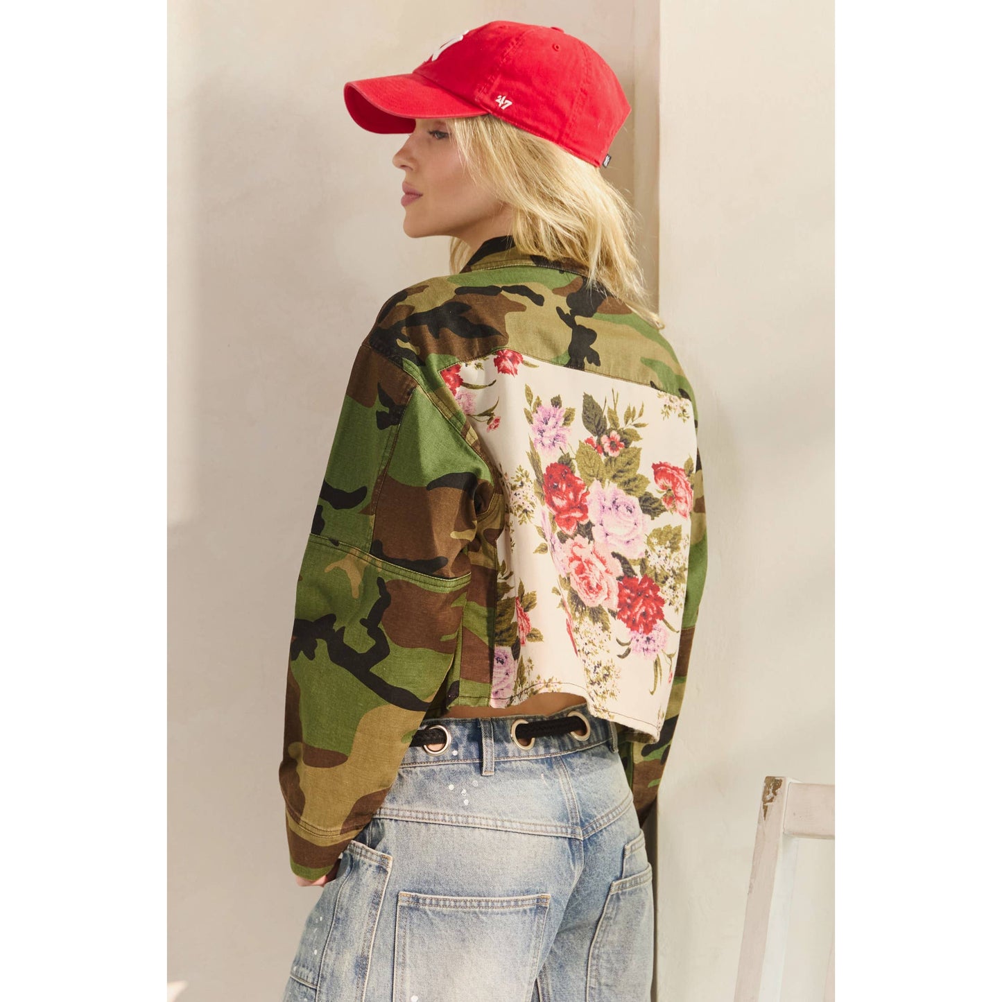 Jacket- Camo/Floral Patch