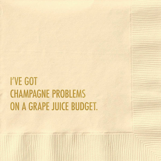 Cocktail Napkin-Champagne Problems