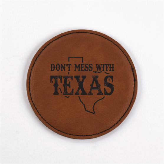 Texas Leather Coasters