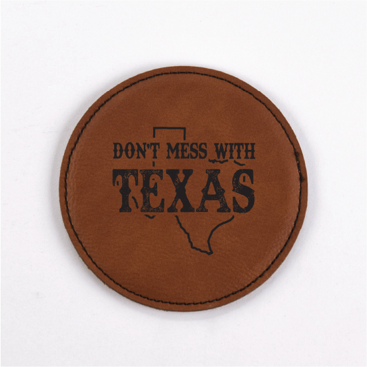Texas Leather Coasters
