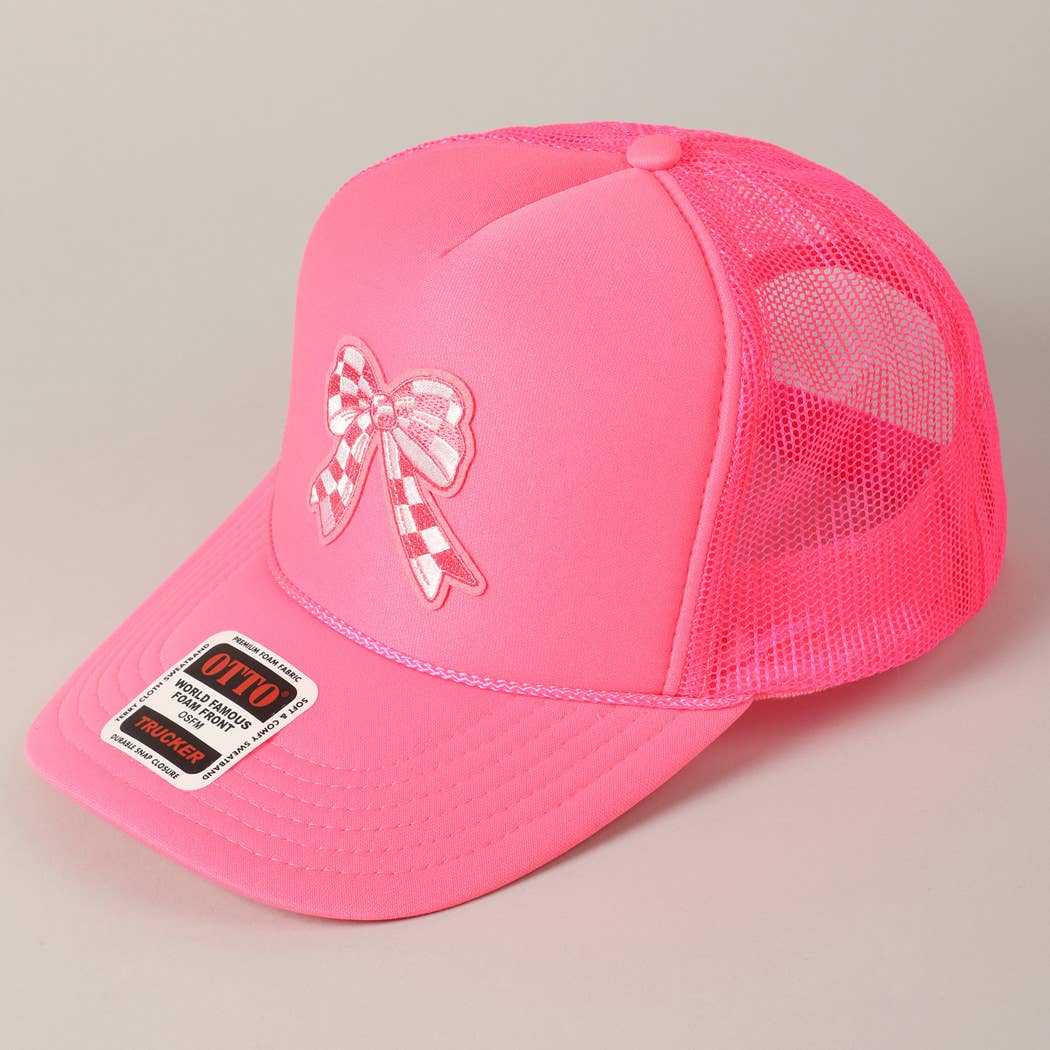 Cap - Checkered Ribbon Embroidery Patch