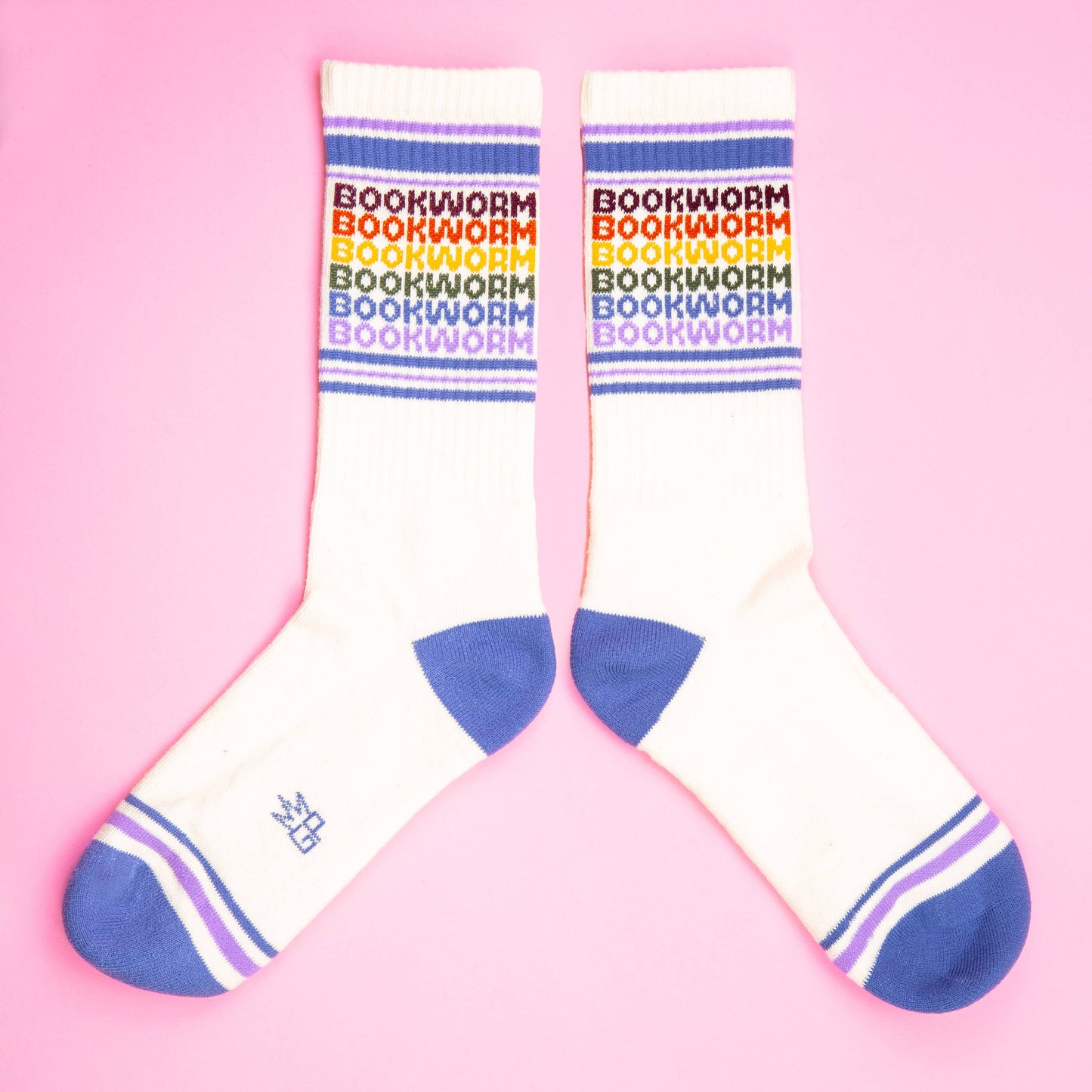 Socks - Bookworm - Vintage Rainbow