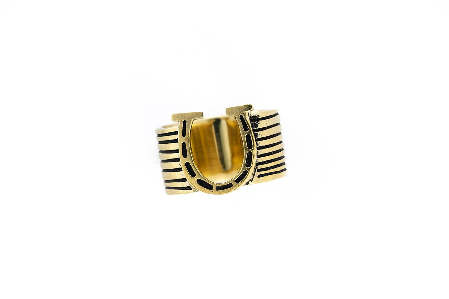 Bandana Slide Ring - Horseshoe Brass