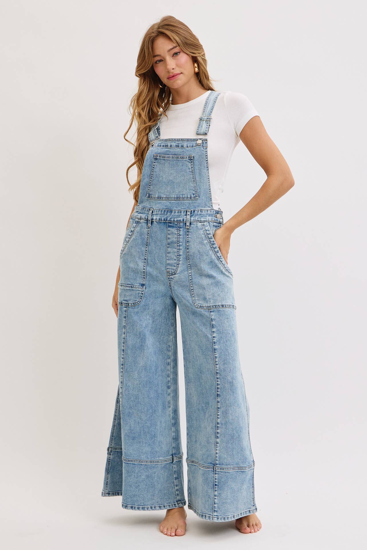 Jumpsuit - Wide Leg Denim Overall