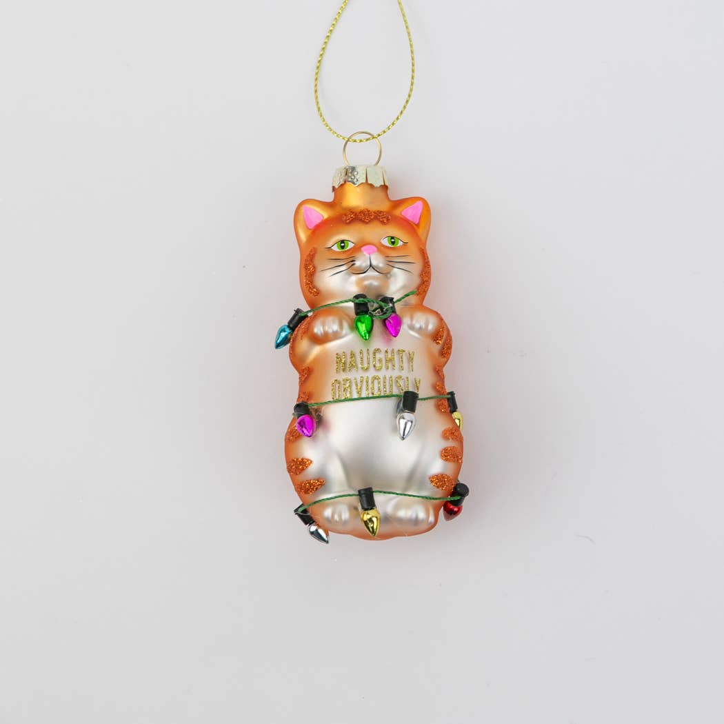 Ornament - Funny Cat Glass