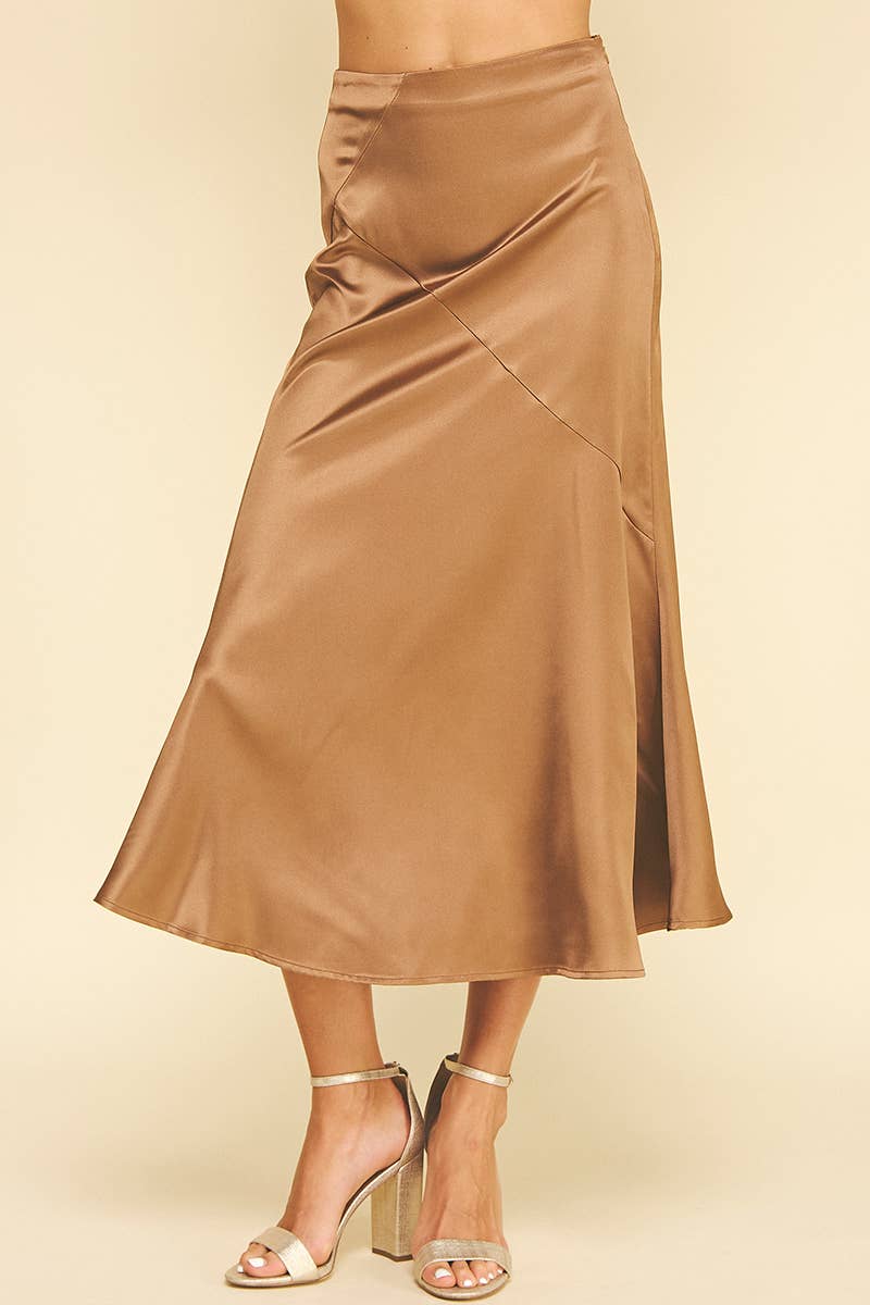 Skirt- MIDI Black Silk