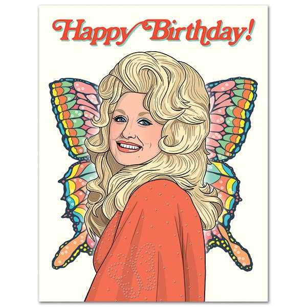 Greeting Card - Dolly 70's Butterfly Birthday