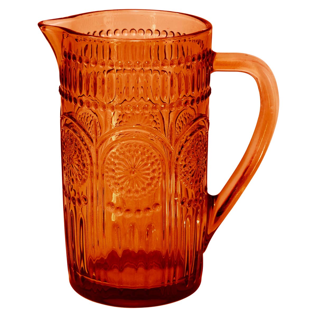 Pitcher - Glass, Umber 7.75" Tall