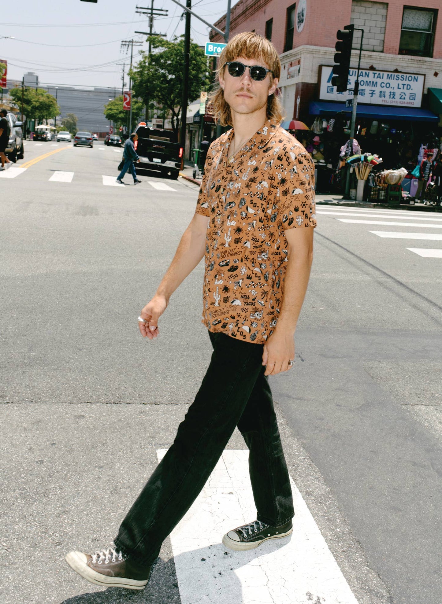 Raise Hell Eat Tacos Button Up Shirt