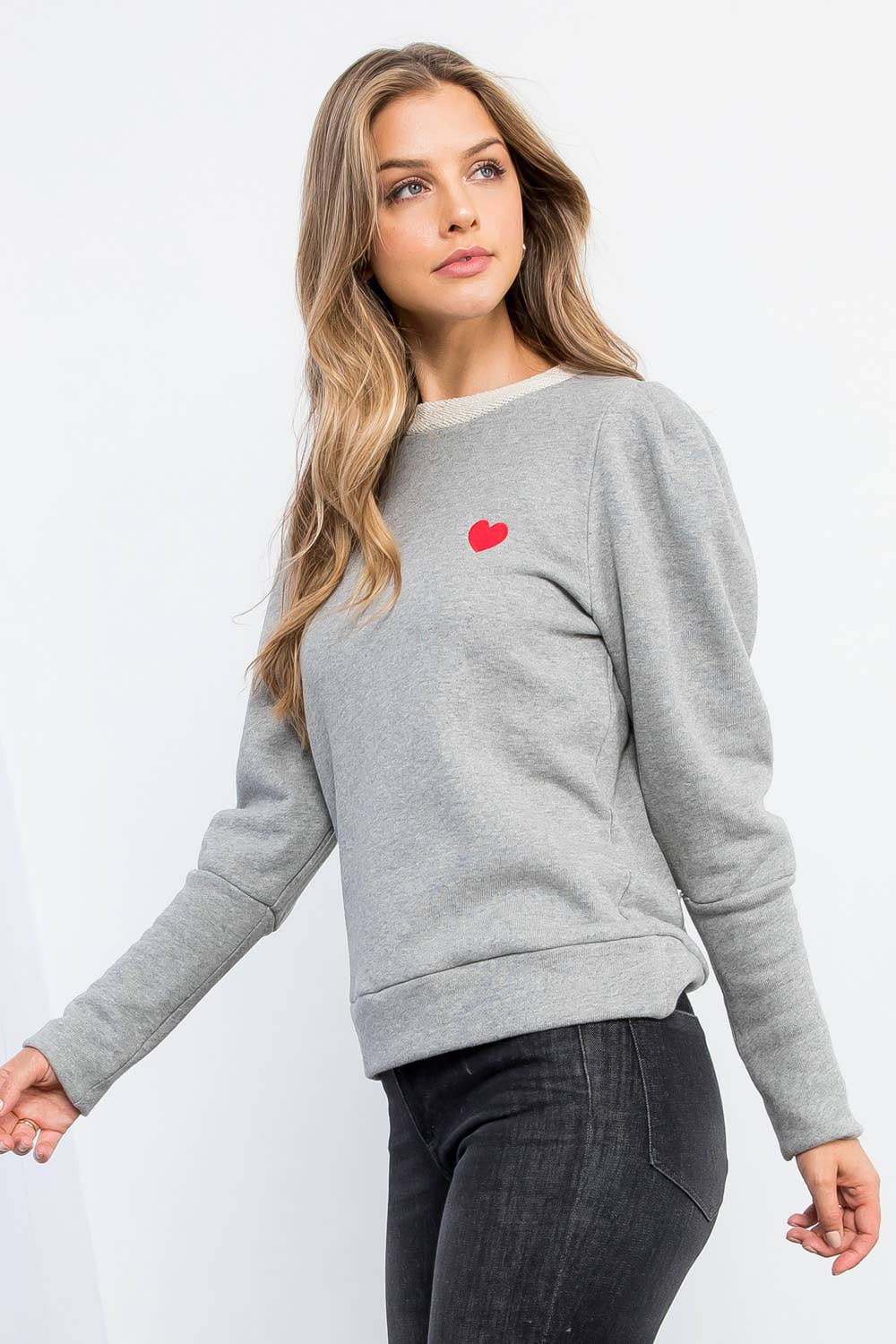 Sweater-Bishop Sleeve Knit
