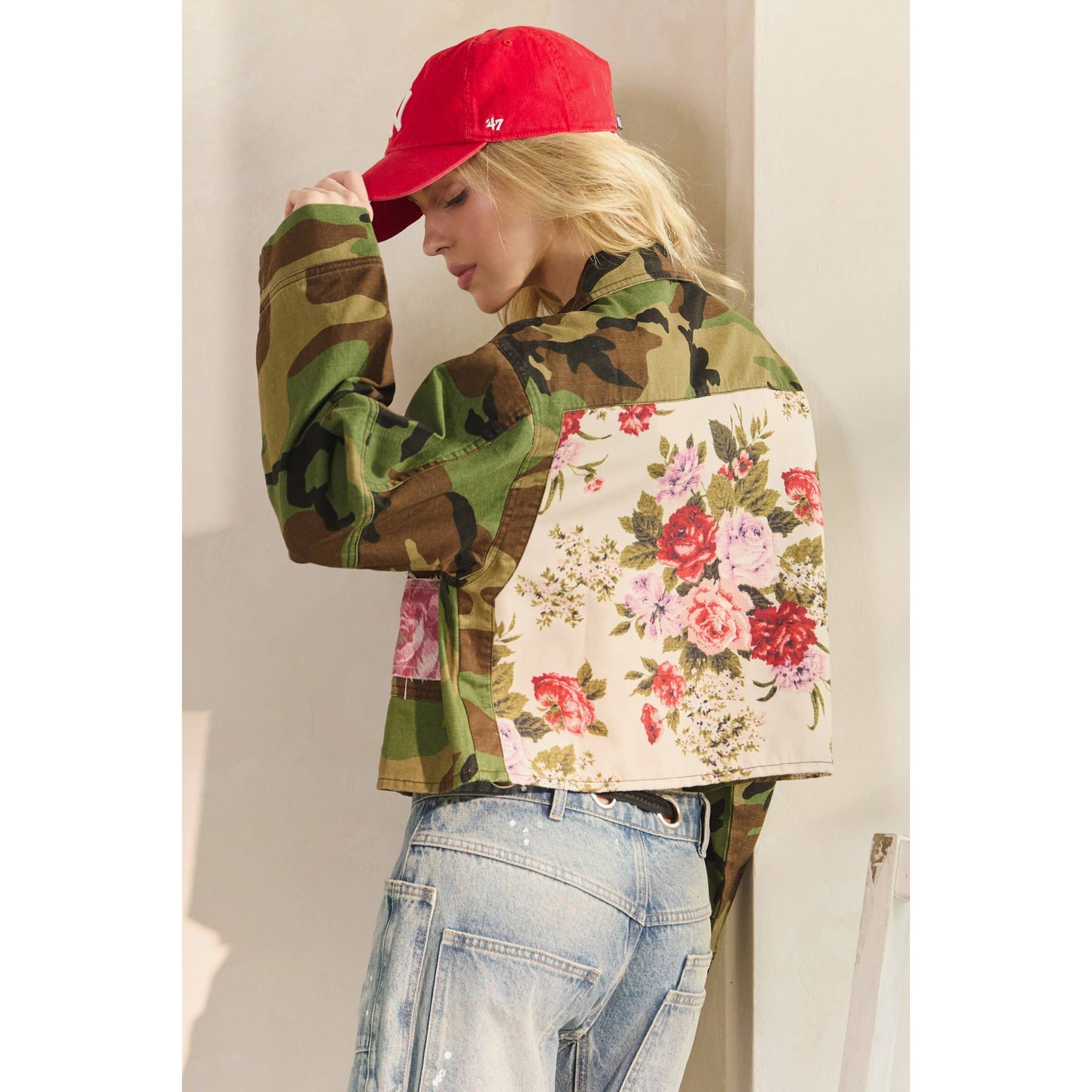 Jacket- Camo/Floral Patch