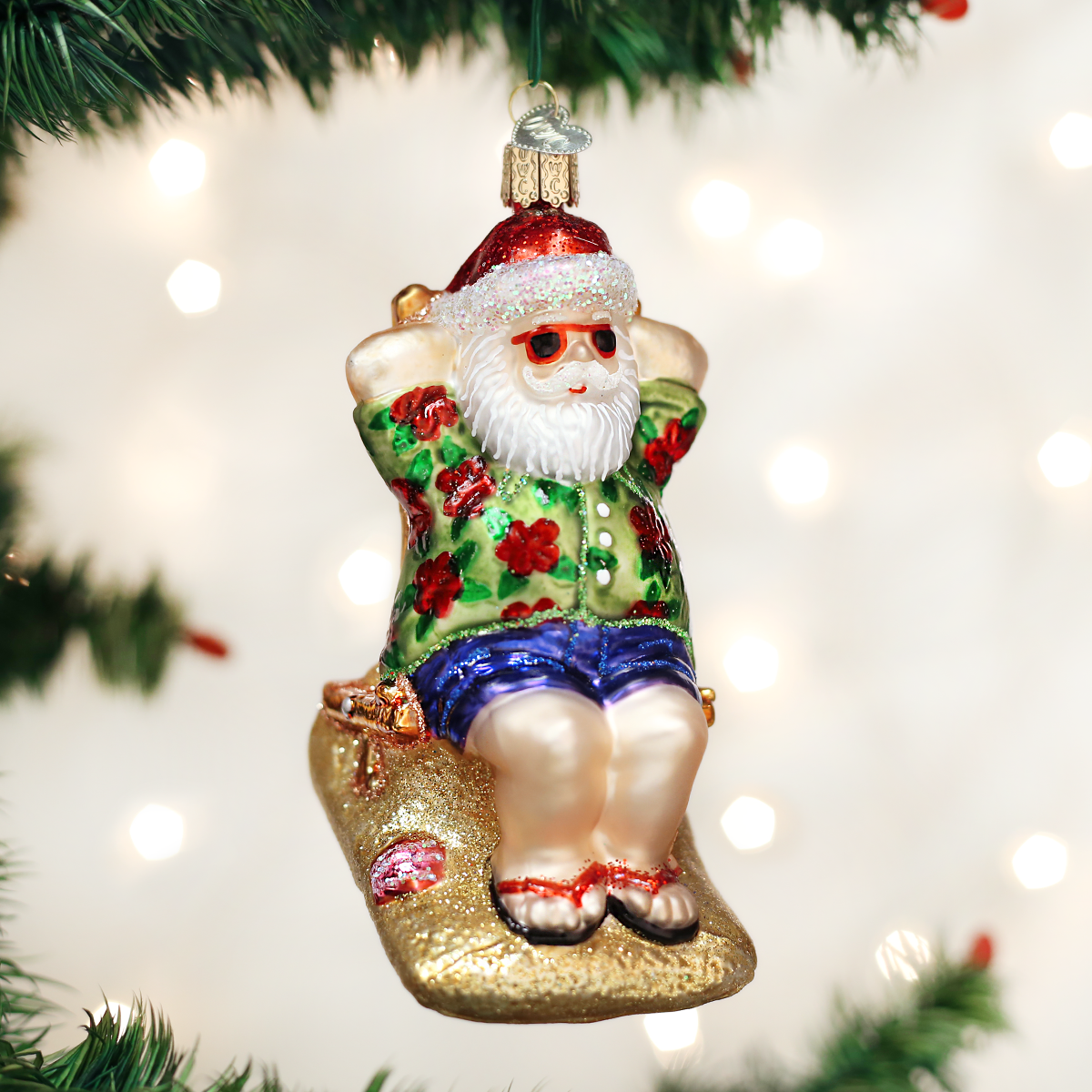 Ornament - Sunning Santa