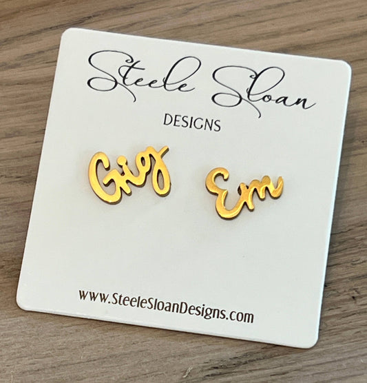 Earrings - Gig Em