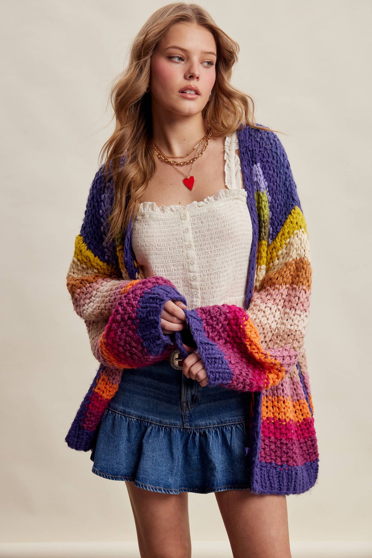 Sweater - Rainbow Hand-Crochet