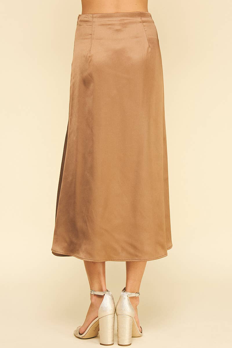 Skirt- MIDI Black Silk