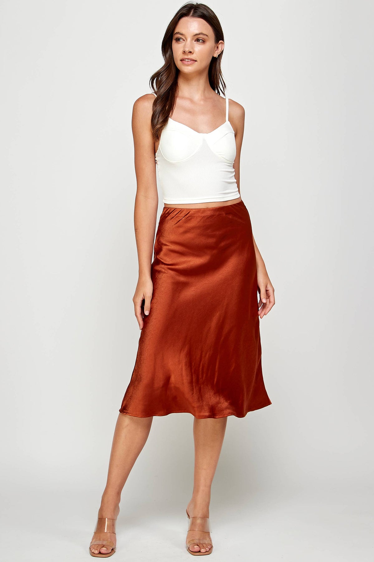 Skirt- Satin Copper