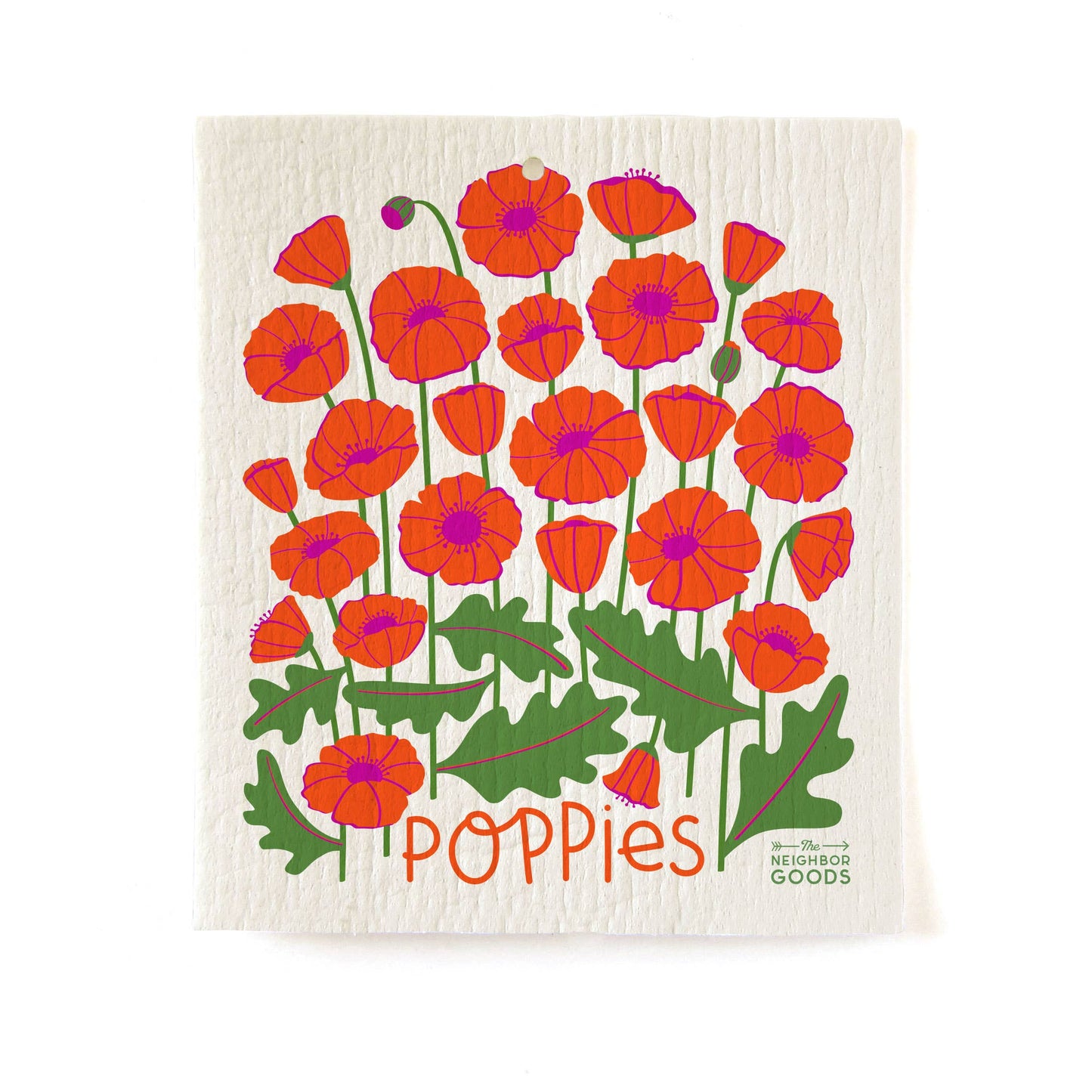 Tea Towel + Sponge Cloth Set - Poppy