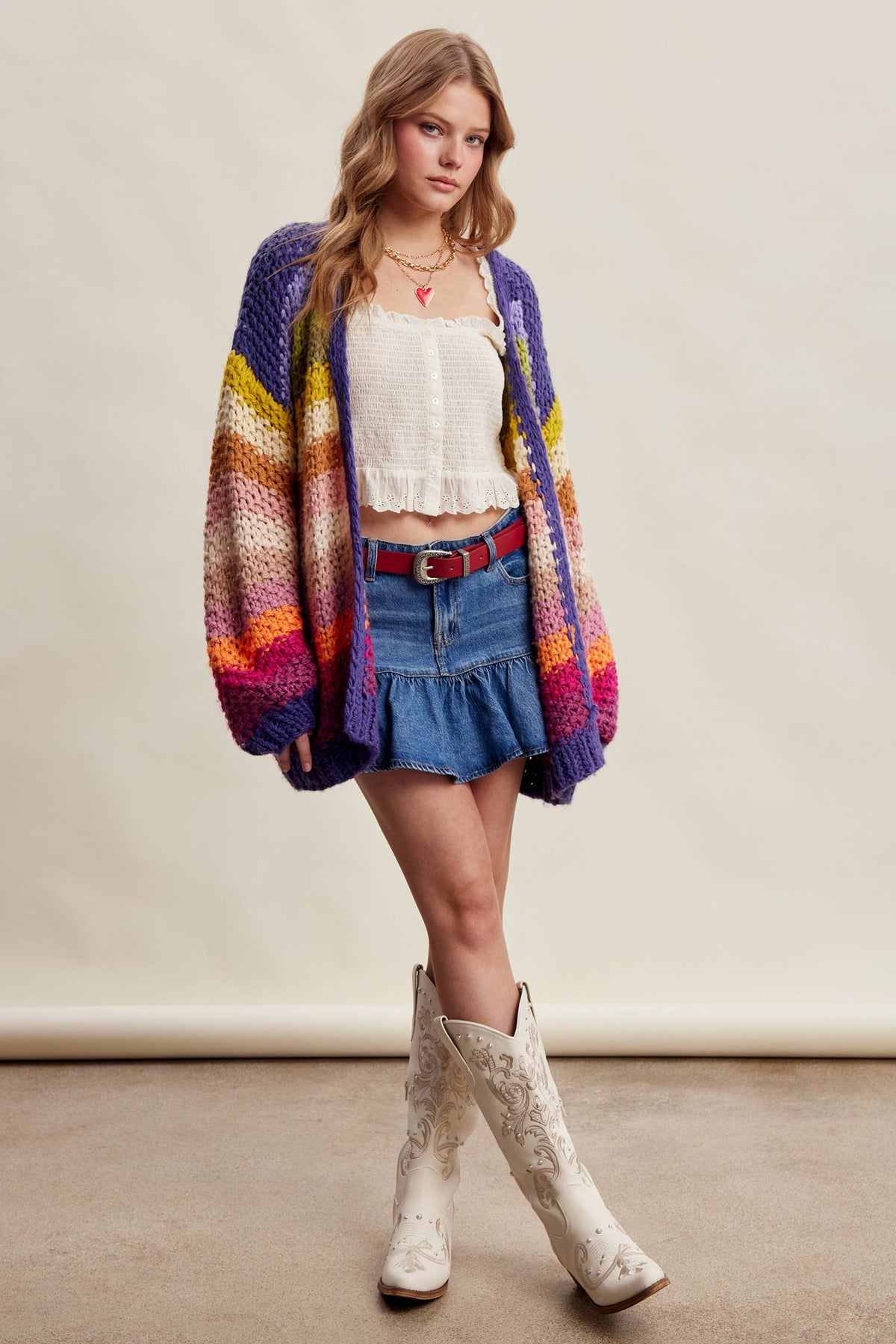Sweater - Rainbow Hand-Crochet