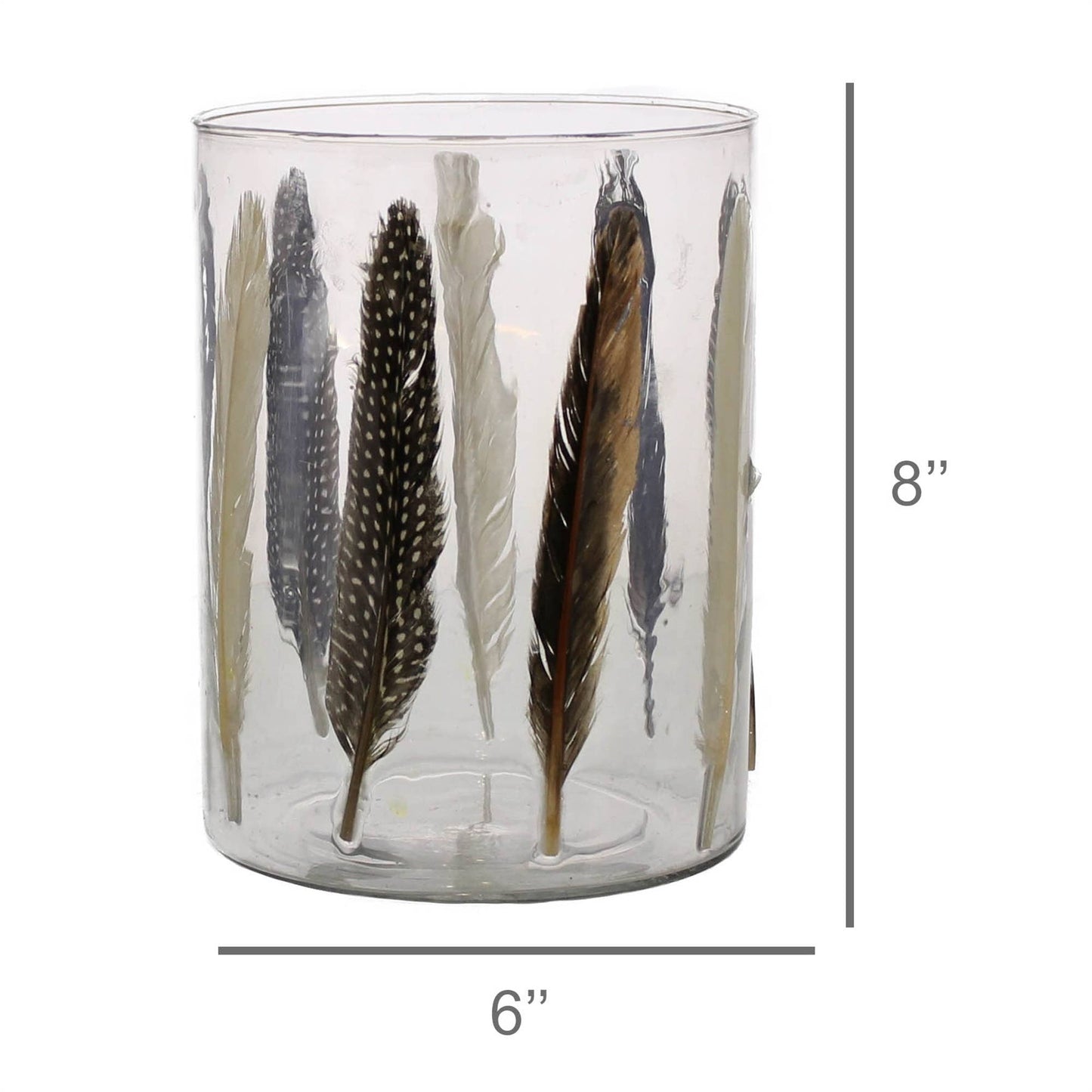Enameled Feather Hurricane - Lrg
