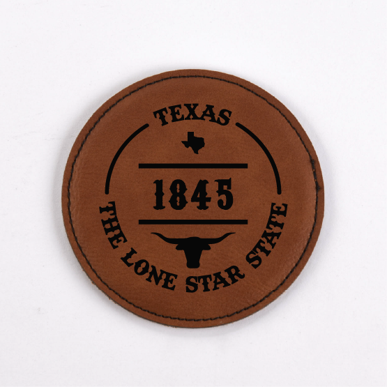 Texas Leather Coasters