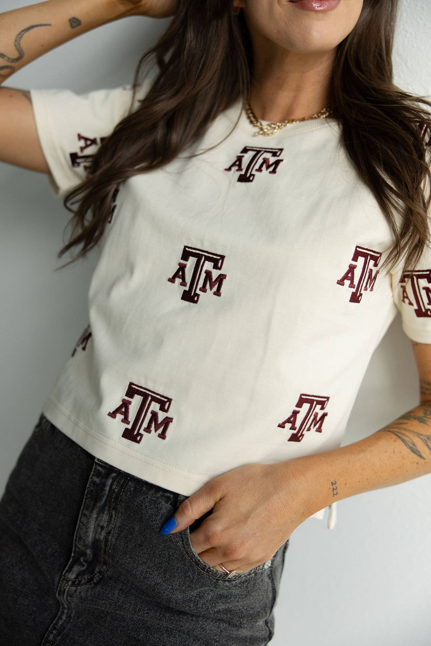 Cropped Tee- Texas A&M