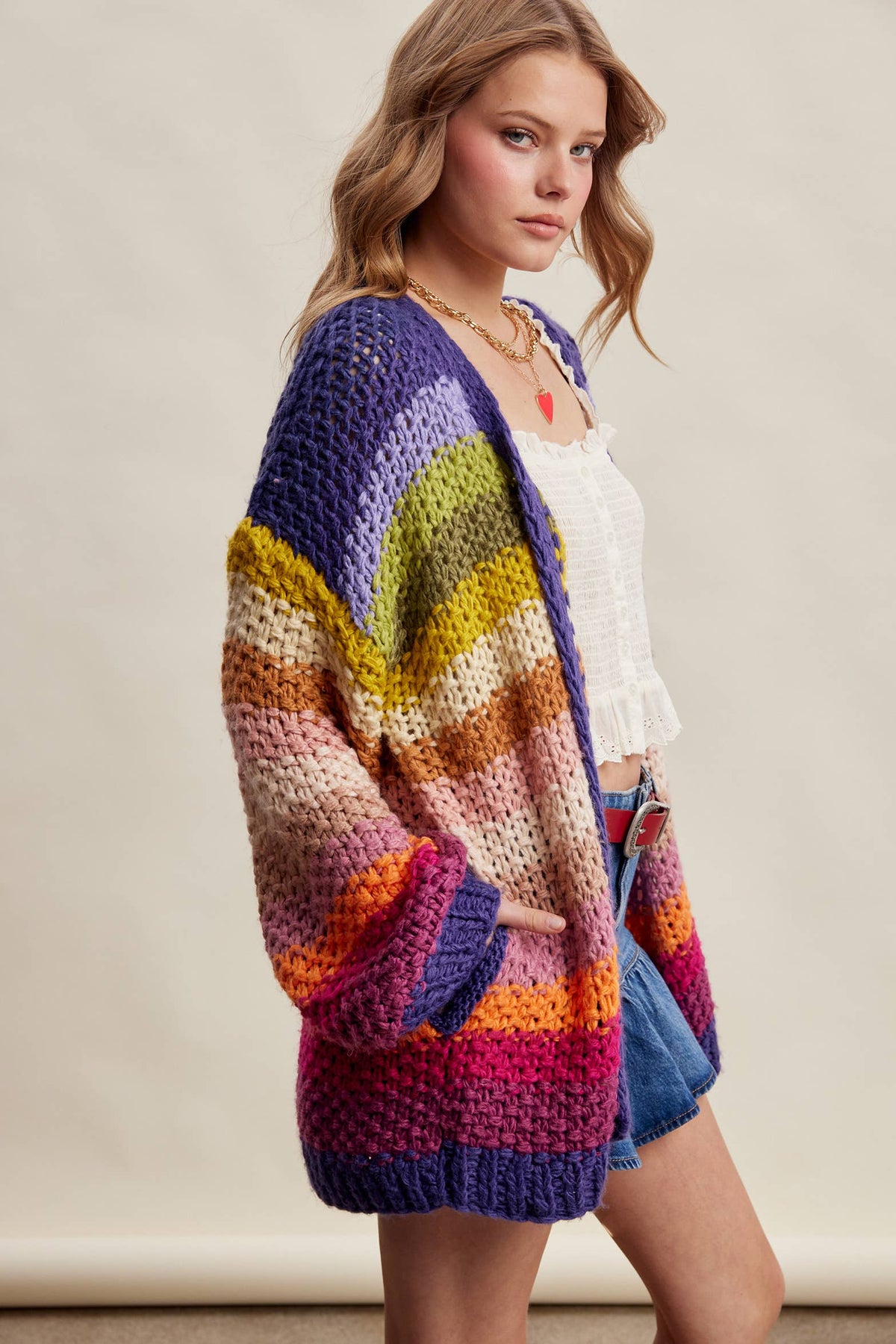 Sweater - Rainbow Hand-Crochet