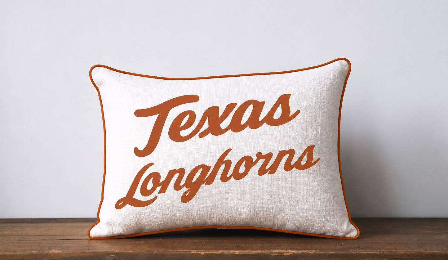 Pillow - Texas Longhorn Script