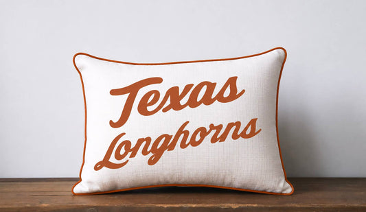 Pillow - Texas Longhorn Script