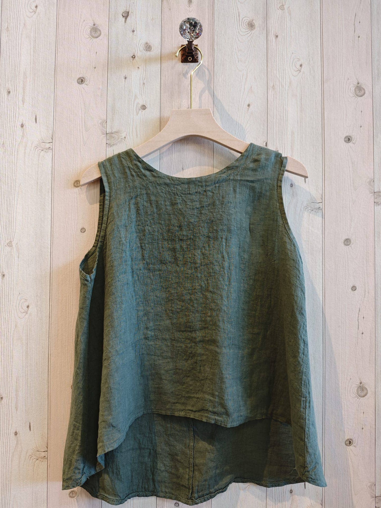 Tank - Linen Ribbon Sisa Sleeve