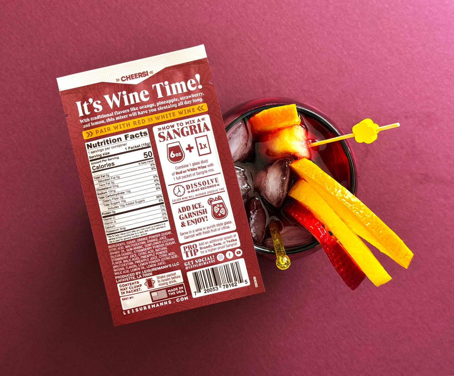 Cocktail Mixer - Sangria Single Serve