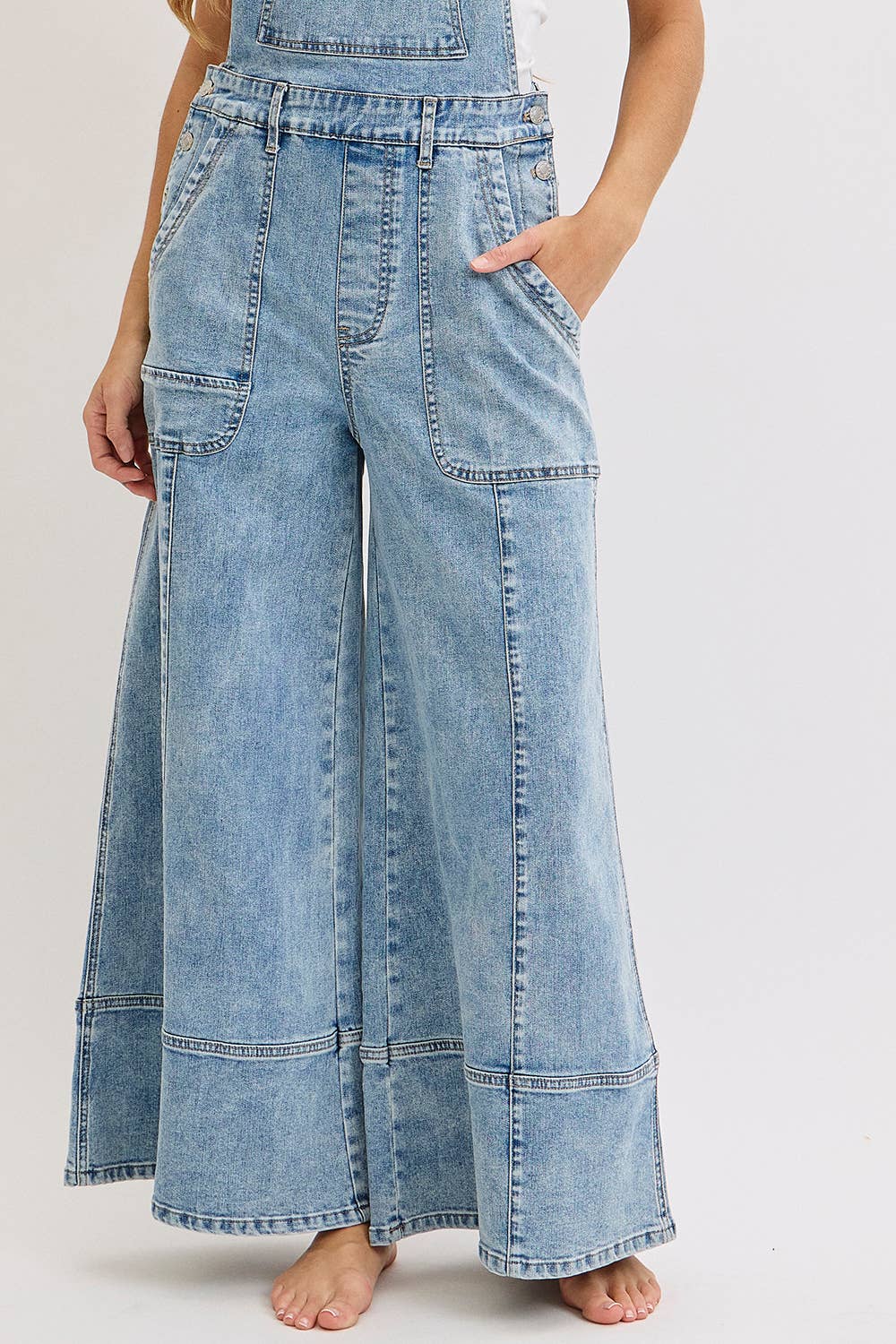 Jumpsuit - Wide Leg Denim Overall