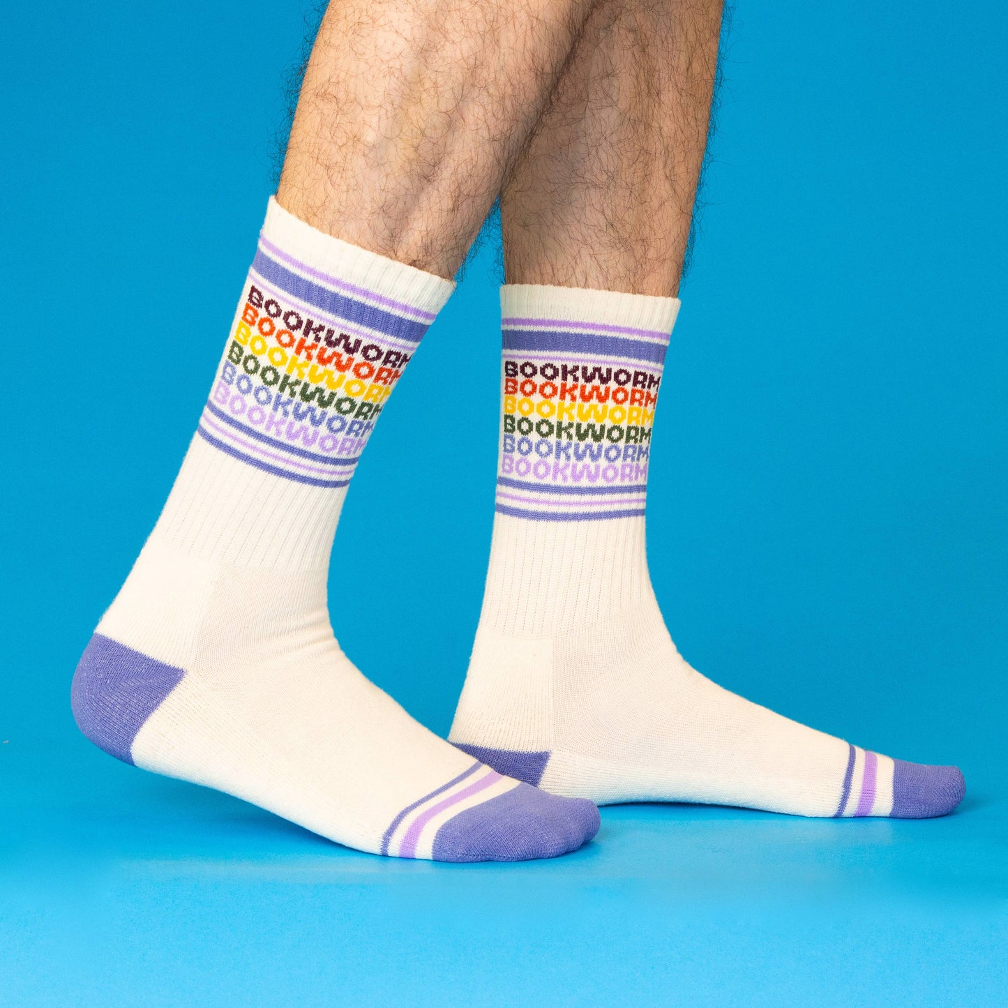Socks - Bookworm - Vintage Rainbow