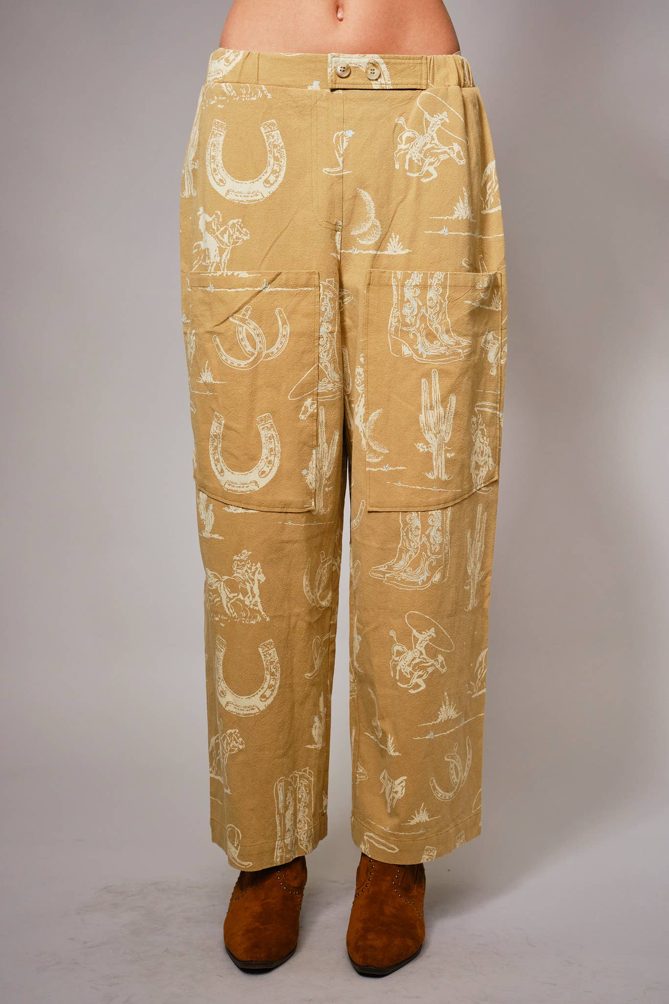 Pant- Western Motif Wide Leg